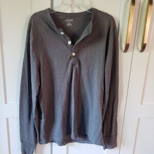 J. Crew Henley Womens S Gray Long Sleeve